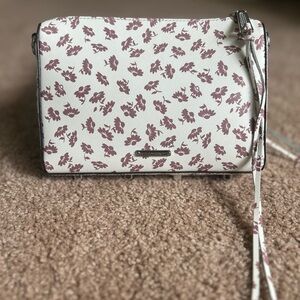 Rebecca Minkoff White and Lilac Floral Crossbody Bag